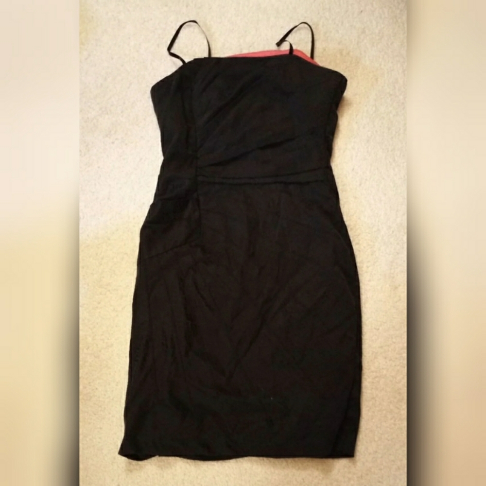Women's black mini dress snakeskin